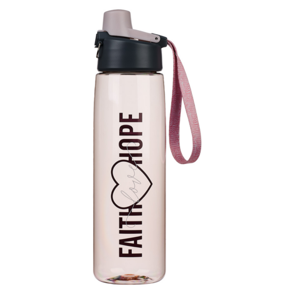 Faith,Love,Hope plastic water bottle