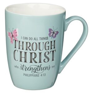 I Can Do All Things Through Christ Butterflies Ceramic Mug