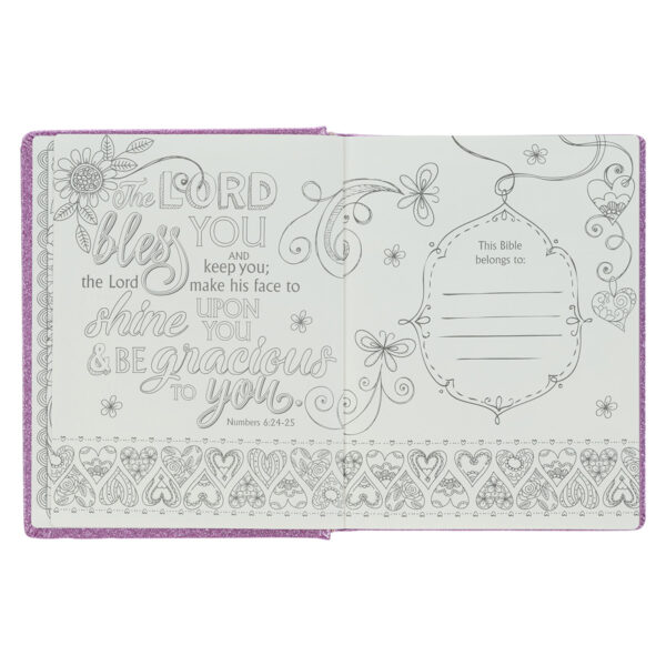 ESV Purple Glitter Hardcover My Creative Bible For Girls - Image 4