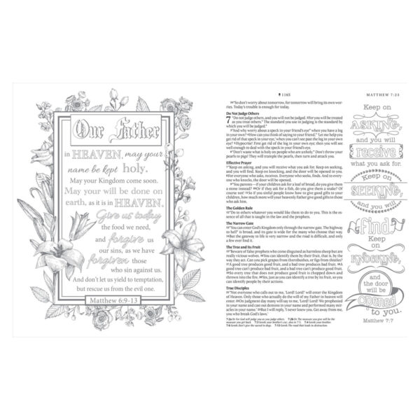 NLT Floral Fields Faux Leather Inspire Large Print Filament-Enabled Bible - Image 5