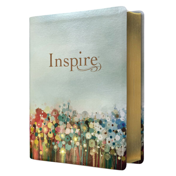 NLT Floral Fields Faux Leather Inspire Large Print Filament-Enabled Bible - Image 3
