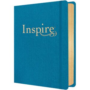 NLT Blue Faux Leather Hardcover Inspire Bible