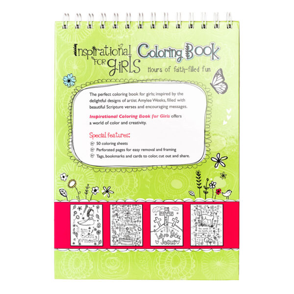 Inspirational Coloring Book For Girls (Wirebound) - Image 2