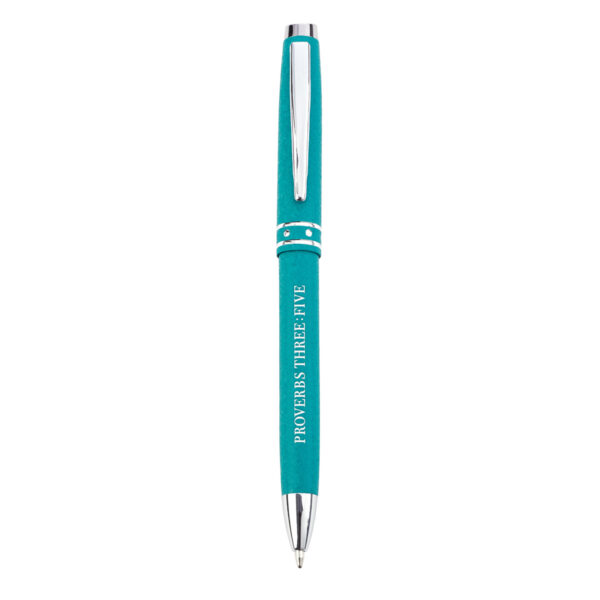 Proverbs 3:5 Trust In The Lord With All Your Heart Turquoise (Metal Pen In Tube) - Image 2