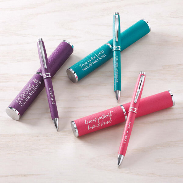 Proverbs 3:5 Trust In The Lord With All Your Heart Turquoise (Metal Pen In Tube) - Image 4