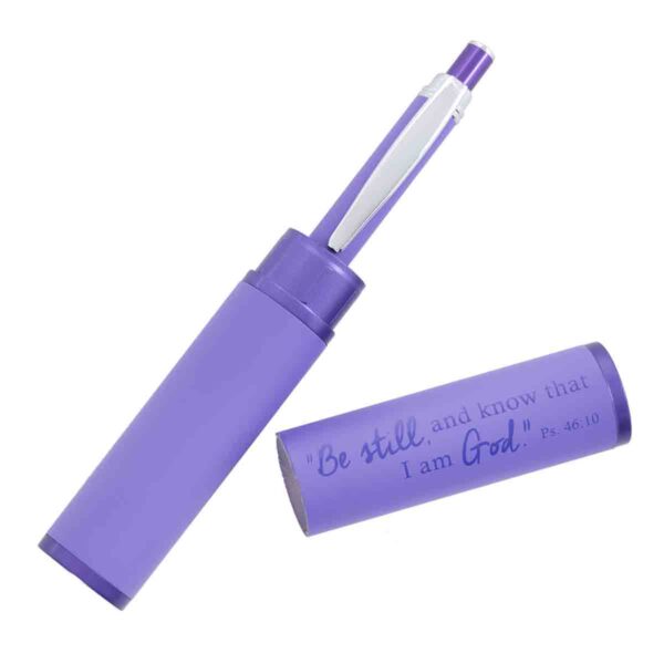Psalm 46:10 Be Still And Know Purple (Metal Pen In Tube) - Image 3