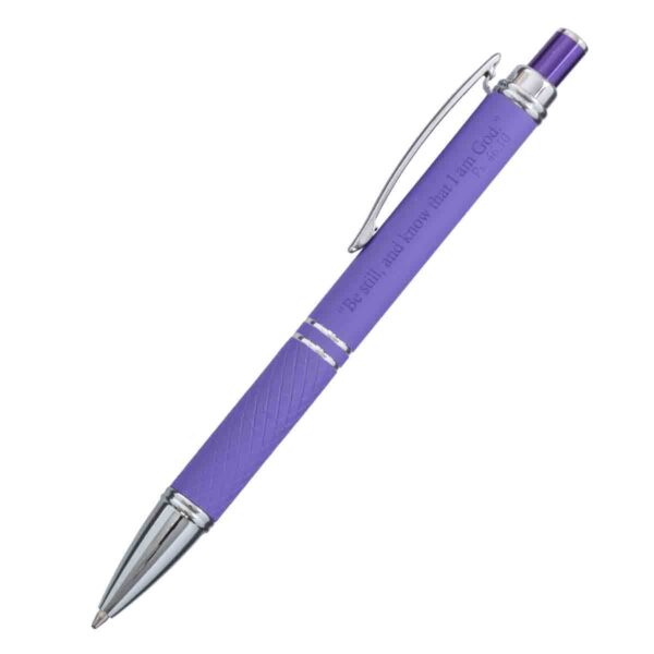 Psalm 46:10 Be Still And Know Purple (Metal Pen In Tube) - Image 2