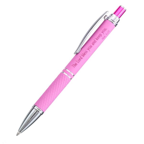 Numbers 6:24 The Lord Bless You Pink (Metal Pen In Tube) - Image 2