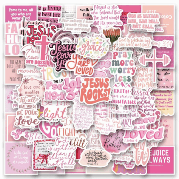 102pcs Inspirational Bible Verse Stickers