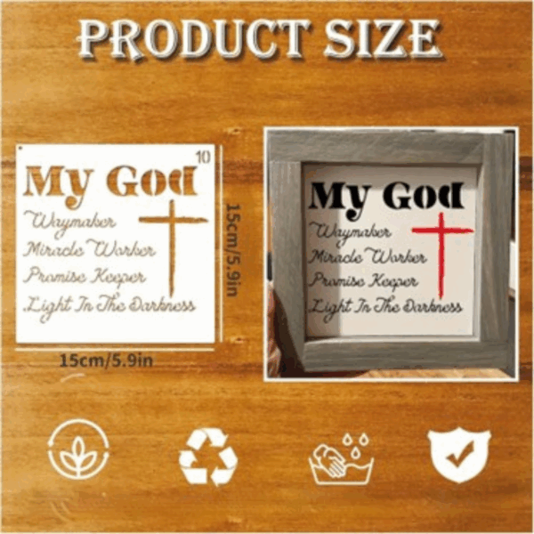 16pcs Christian Stencil Set - Image 2