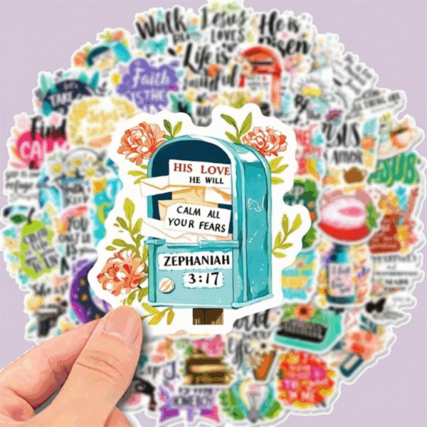 37 pc Christian Stickers - Image 4