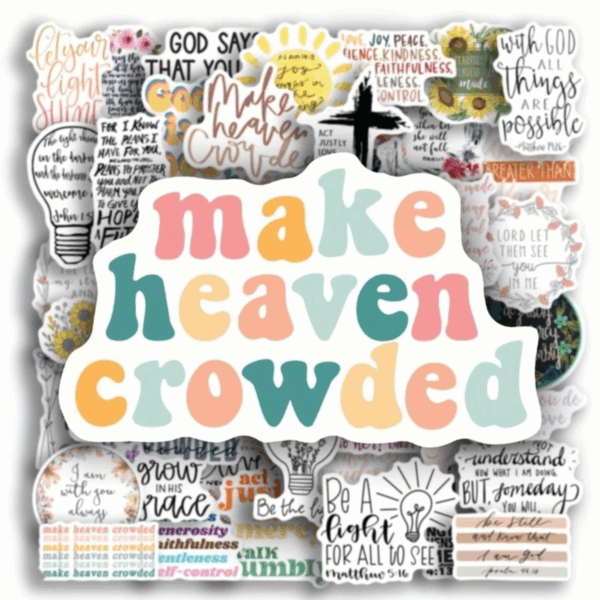 50pcs Inspirational Bible Verse Stickers - Image 2