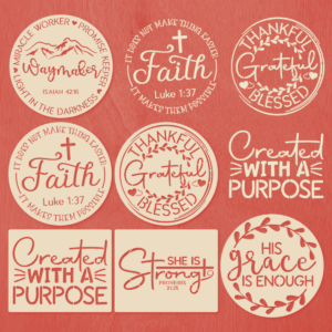 6pcs Christian Stencil Set