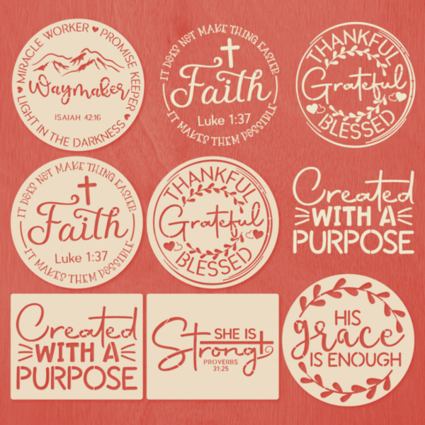 6pcs Christian Stencil Set