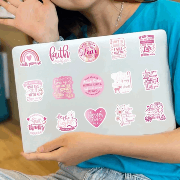 62 pc Christian Stickers - Image 3