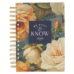 Be Still and Know Floral Large Hardcover Wire bound Journal