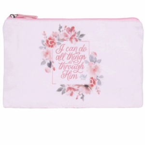 I Can Do All Things Through Him Canvas Zipper Pouch