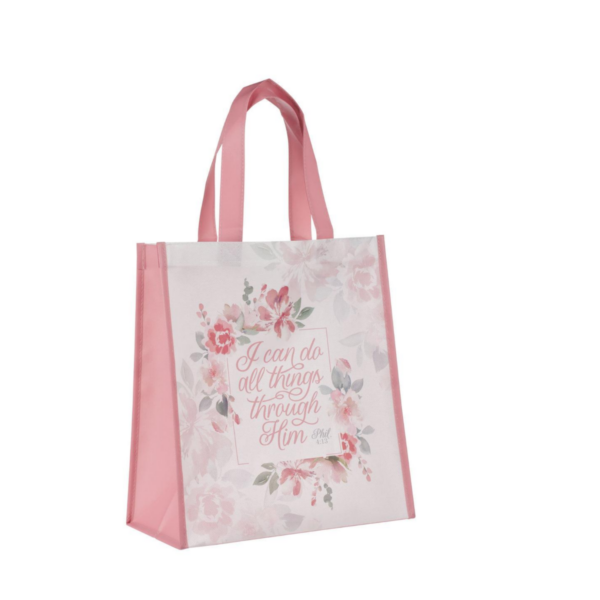 I Can Do All Things Through Him Non-Woven Tote Bag - Image 2