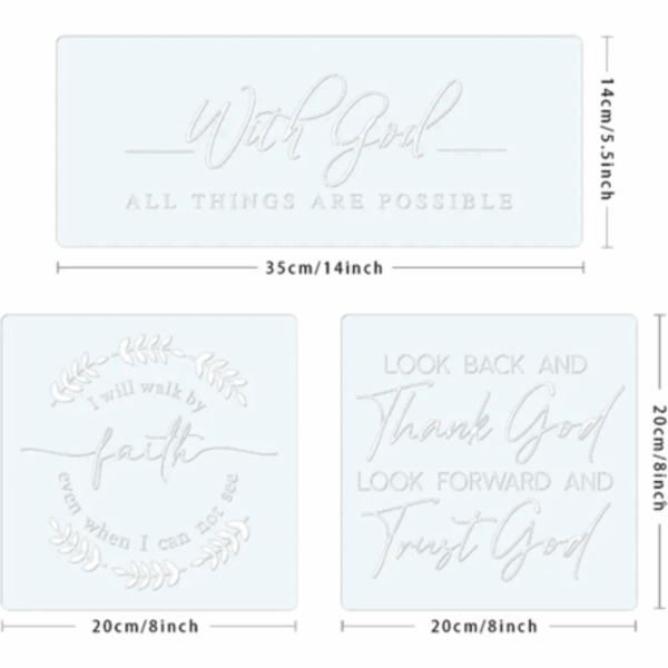 10 pcs Christian Stencil Set - Image 2
