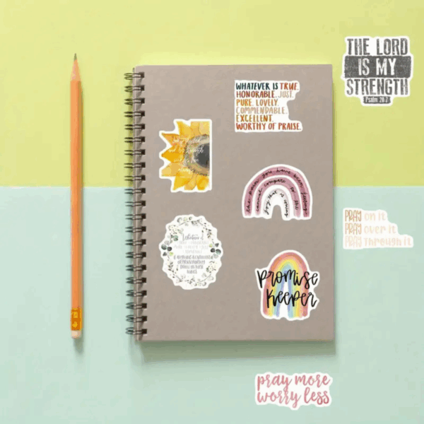 98 pcs Inspirational Bible Verse Stickers - Image 3
