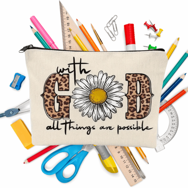 With God all Things are Possible Zipper Pouch - Image 2